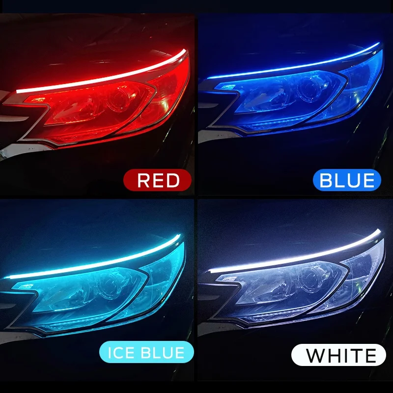 2 قطعة 12 فولت Led شريط توجيه  - مراجعة Car Led Strip 12V Waterproof وسعره
