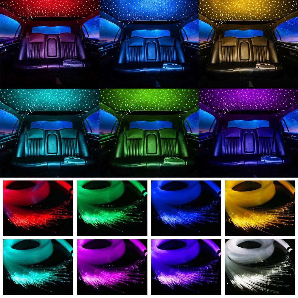 إضاءة سقف السيارة بنظام الأليا - مراجعة Car Roof Star Light Fiber Optic وسعره