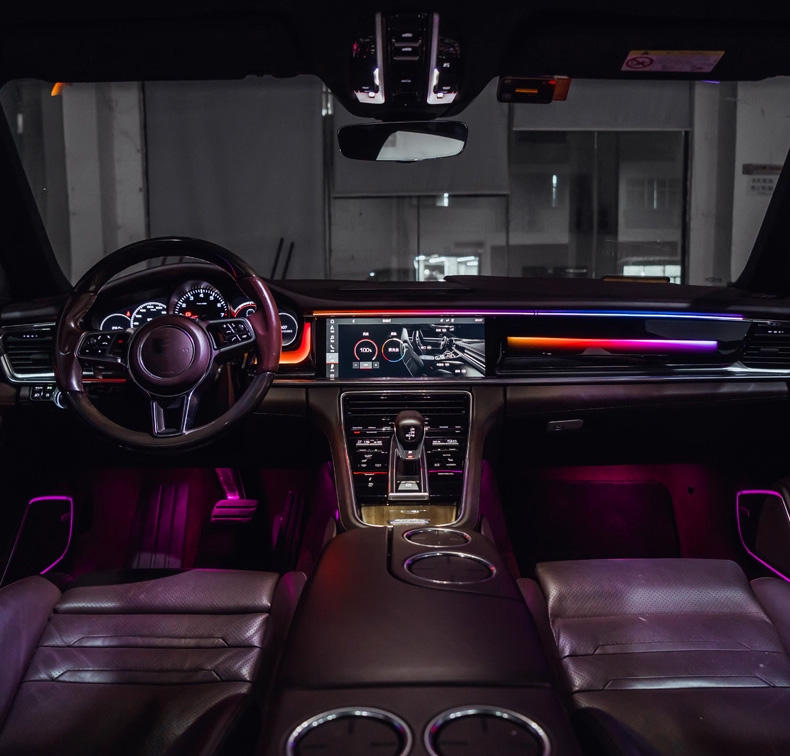 إضاءة داخلية ديناميكية جديدة م - مراجعة Car Ambient Lighting 64 Color وسعره