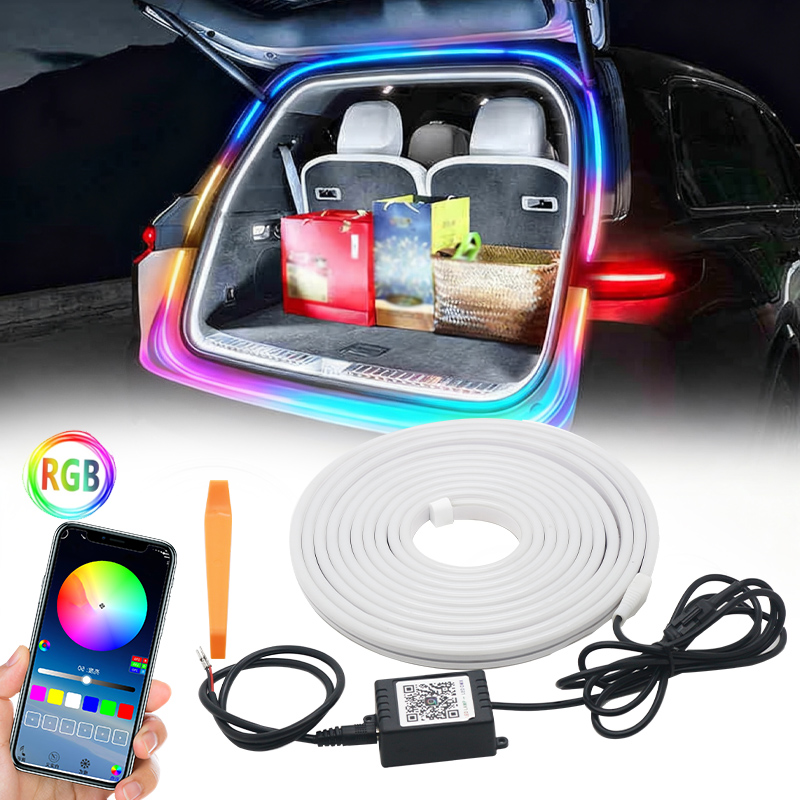 مجموعة شريط إضاءة LED نيون RGB - مراجعة Car Interior Neon Light Usb وسعره