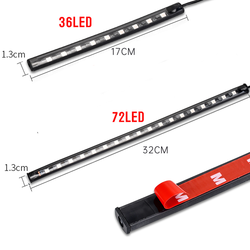 APP LED دراجة نارية سيارة جو ا - مراجعة Car Led Strip 12V Waterproof وسعره