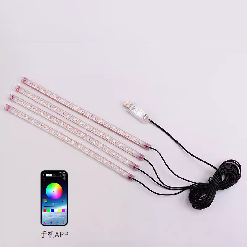 طقم إضاءة LED نيون للسيارة، إض - مراجعة Car Ambient Light Kit With Remote وسعره