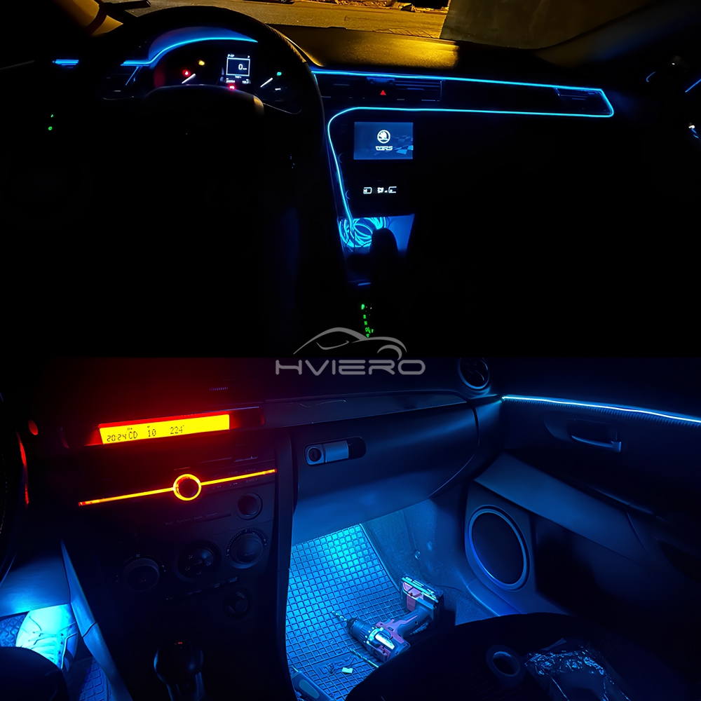 مصباح جو داخلي للسيارة بطول 1/ - مراجعة Car Interior Neon Light Usb وسعره