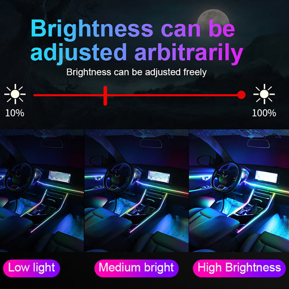 22 في 1 LED قطاع السيمفونية ال - مراجعة Car Dashboard Light Fiber Optic وسعره