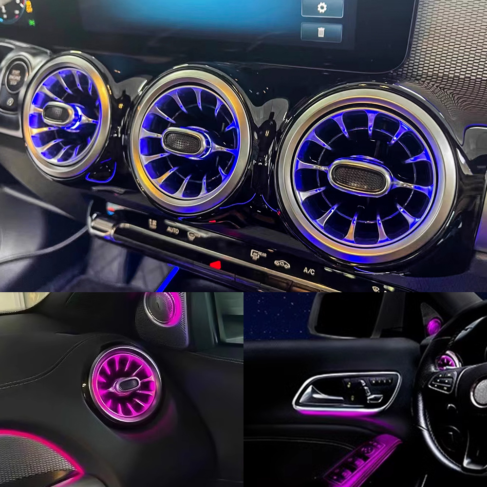 لبنز W176 W117 W156 X156 A CLA - مراجعة Car Ambient Lighting 64 Color وسعره