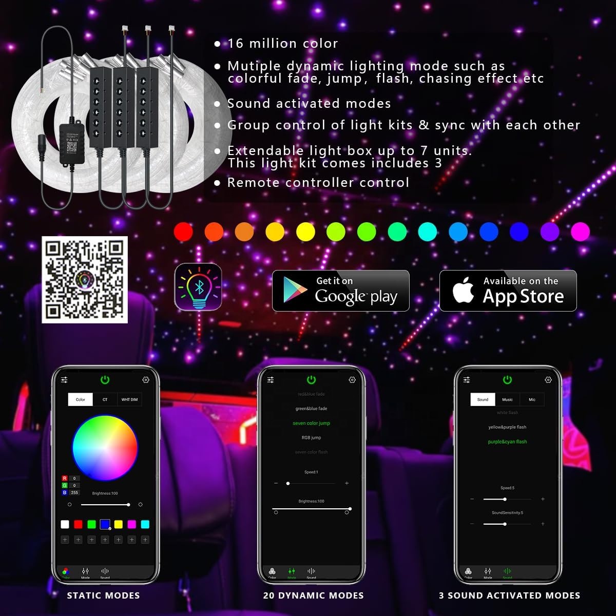 مصدر ضوء سقف السيارة من الأليا - مراجعة Car Roof Star Light Fiber Optic وسعره