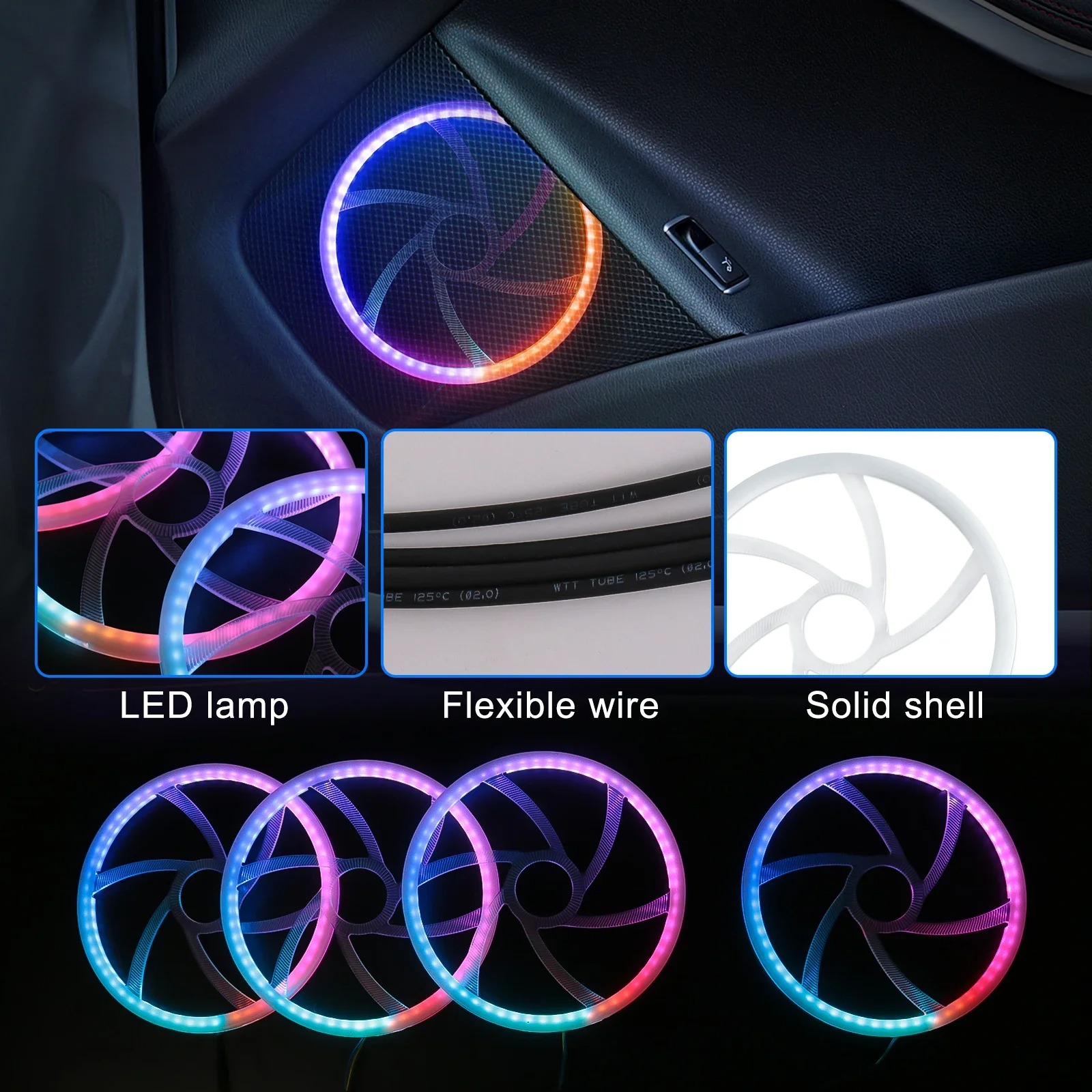 22 في 1 إضاءة داخلية فاخرة للس - مراجعة Car Ambient Lighting 64 Color وسعره