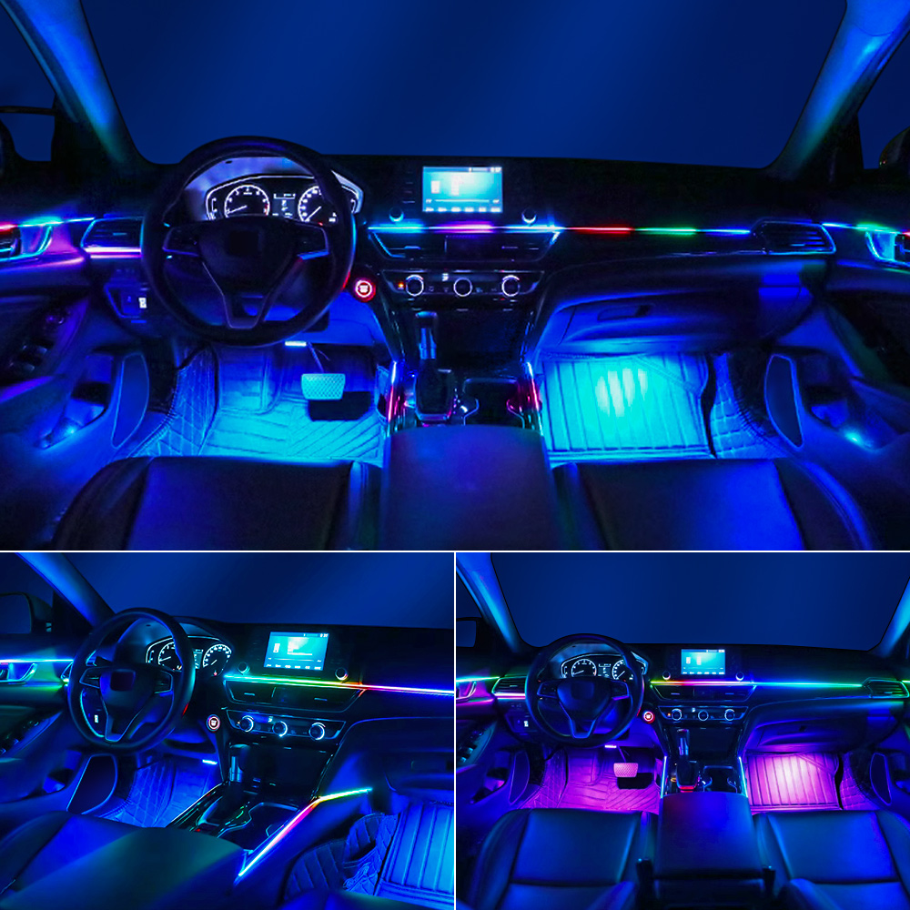 العالمي Led سيارة المحيطة ضوء  - مراجعة Car Ambient Lighting 64 Color وسعره