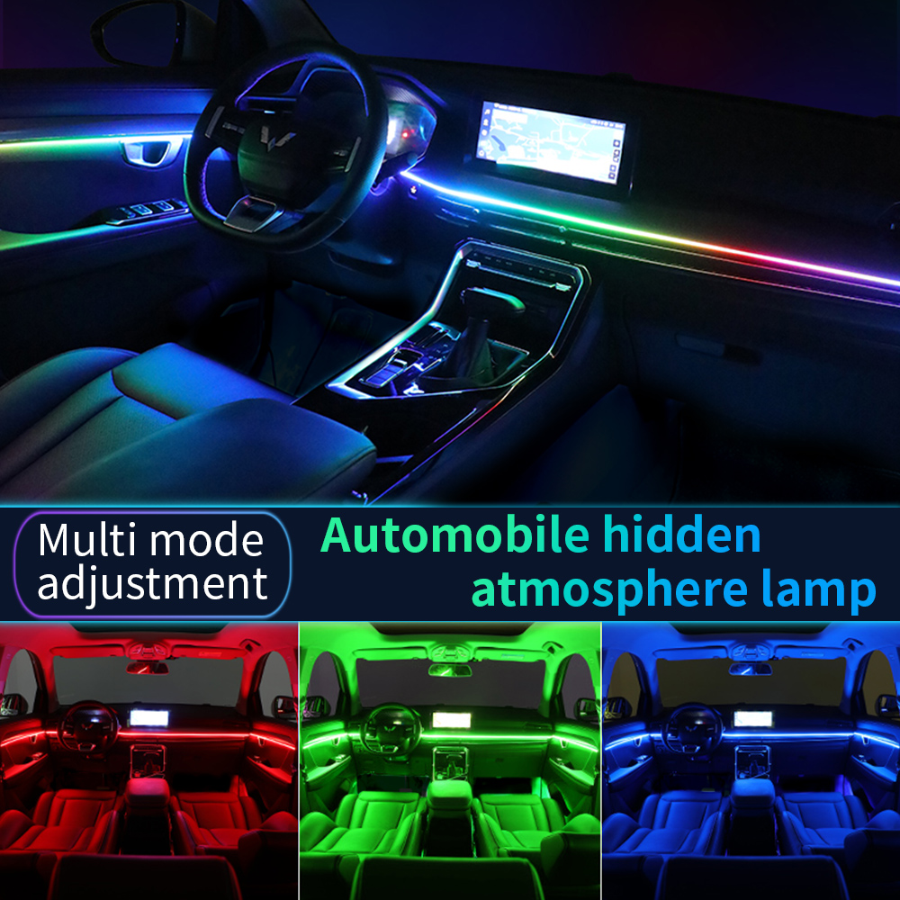 RGB LED سيارة جو ضوء السيمفوني - مراجعة Car Dashboard Light Fiber Optic وسعره