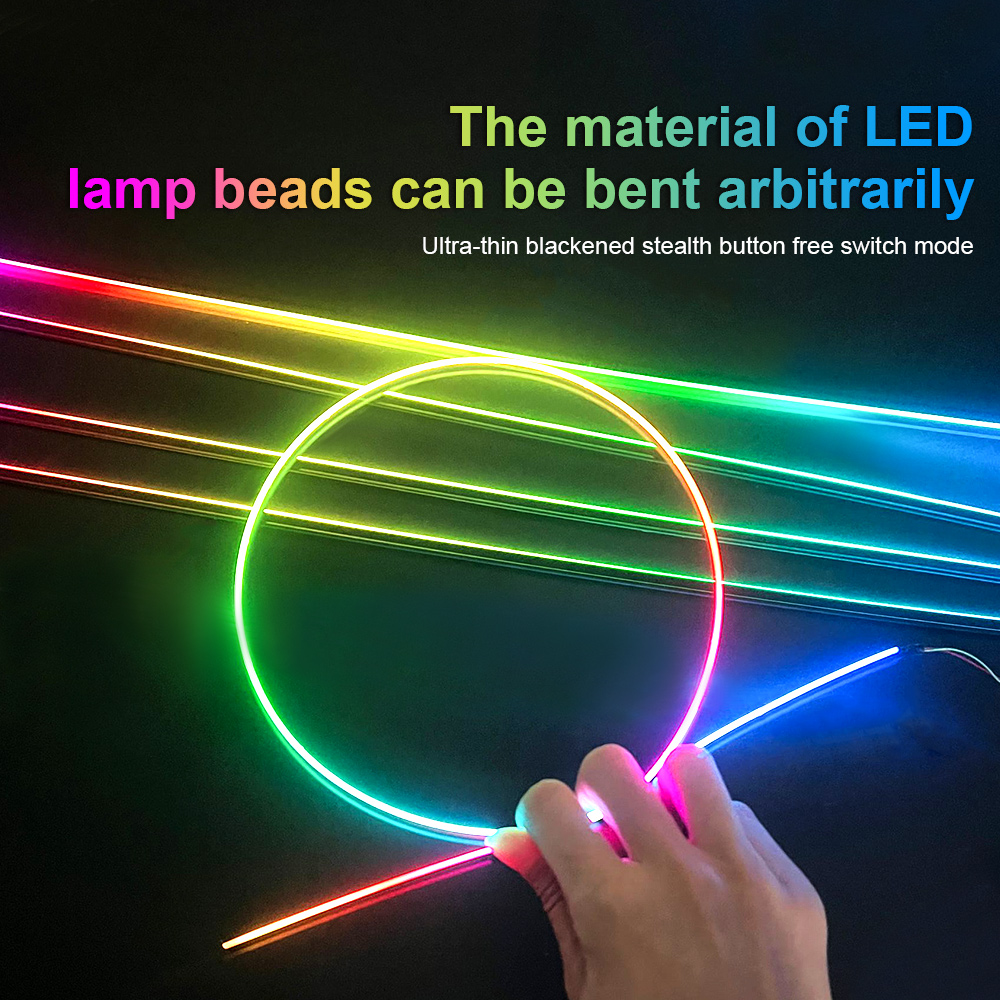 RGB LED سيارة جو ضوء السيمفوني - مراجعة Car Dashboard Light Fiber Optic وسعره