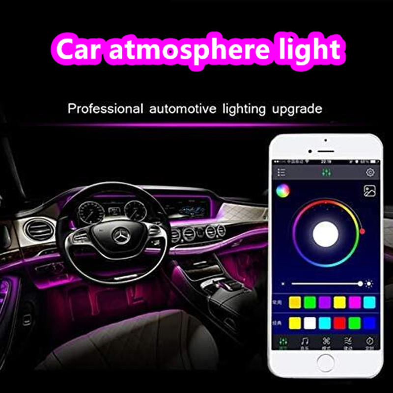 5 في 1 6 متر RGB الألياف البصر - مراجعة Car Dashboard Light Fiber Optic وسعره