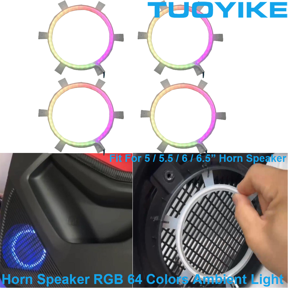 4PCS LED Symphony Car Audio Ho - مراجعة Car Ambient Light Door Panel Acrylic وسعره