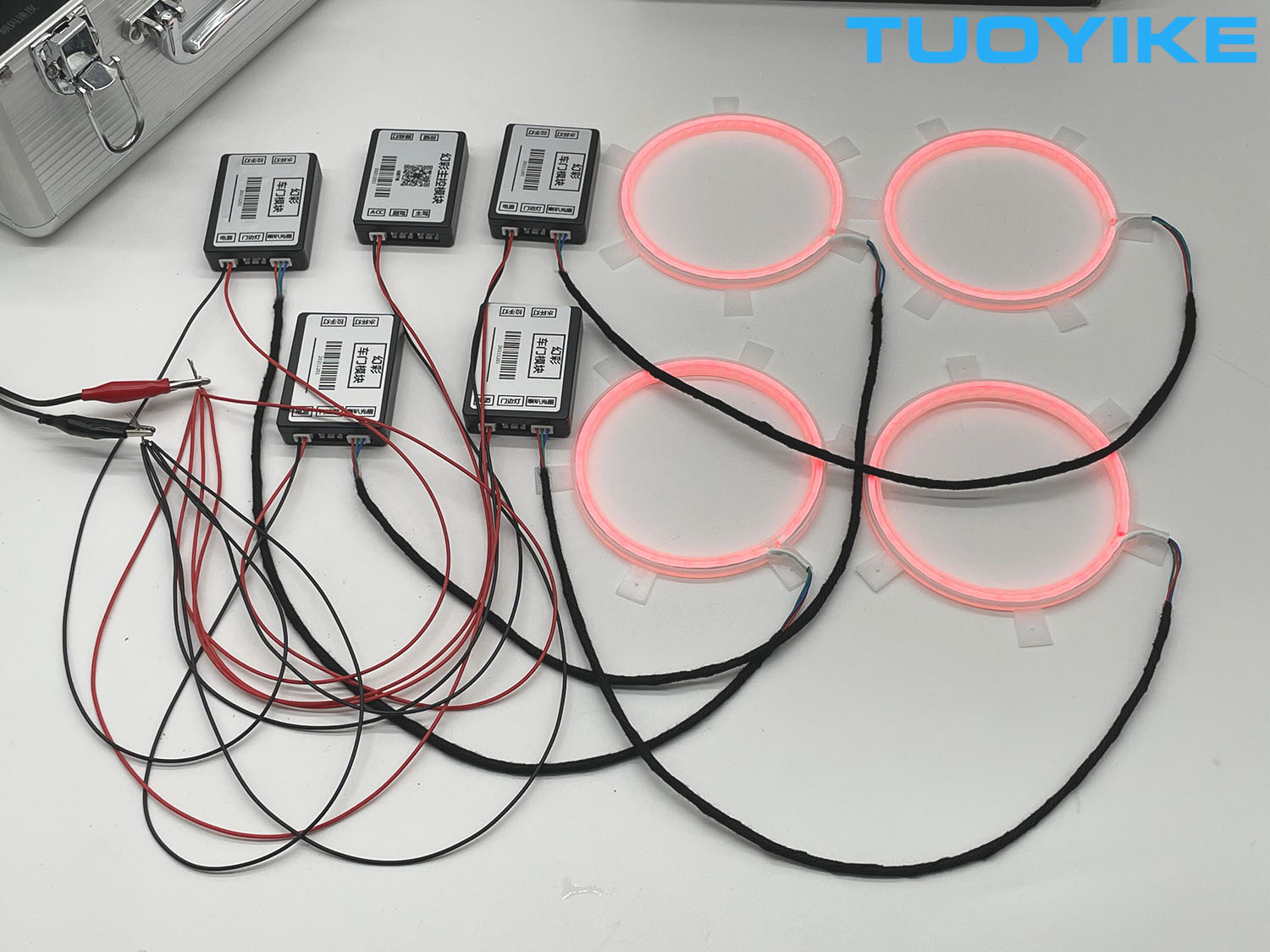 4PCS LED Symphony Car Audio Ho - مراجعة Car Ambient Light Door Panel Acrylic وسعره